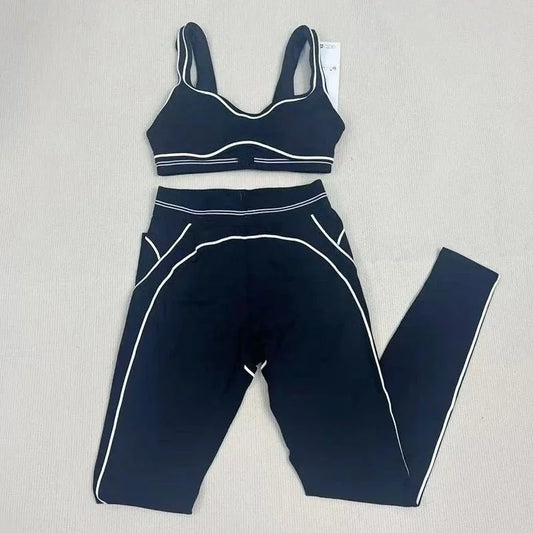 2025 New Women's Fashion Minimalist Tank Top Tight Pants Two Piece Set with Newly Upgraded Fabric and Excellent Quality